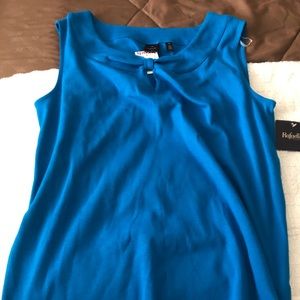 Teal Sleeveless Knit Top